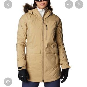 Columbia Women's - Mount Bindo - Tan Ski Jacket with Fur Hood